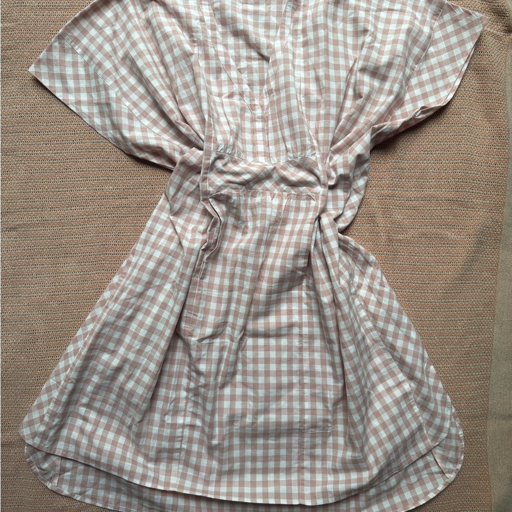 Organic Cotton Pink Gingham Caftan Dress by Pehr - Picture 9 of 11